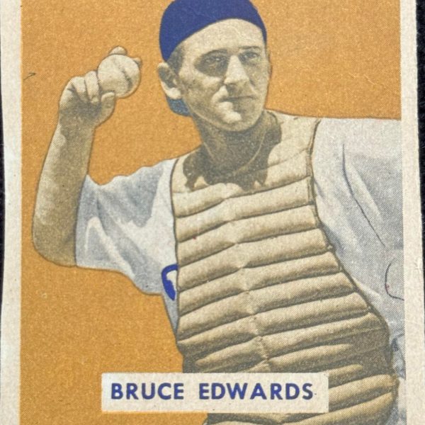 1949 Bowman BRUCE EDWARDS Brooklyn Dodgers #206 EX Condition!